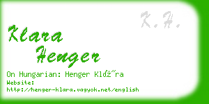 klara henger business card